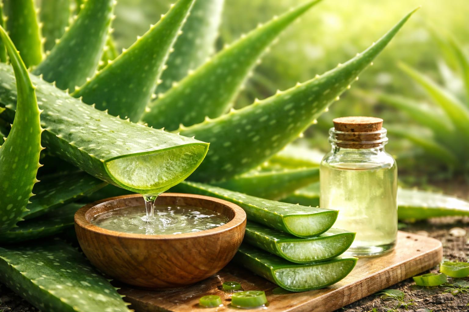 Крупный план листьев алоэ вера