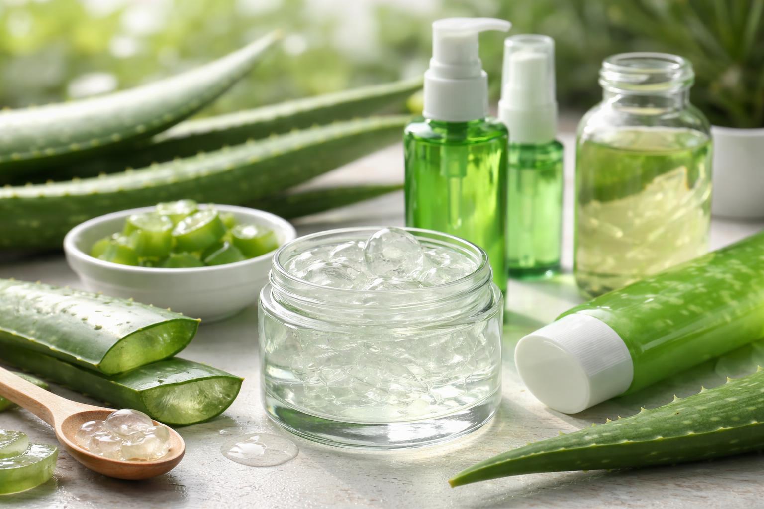 Прозрачный гель алоэ вера в косметическом уходе